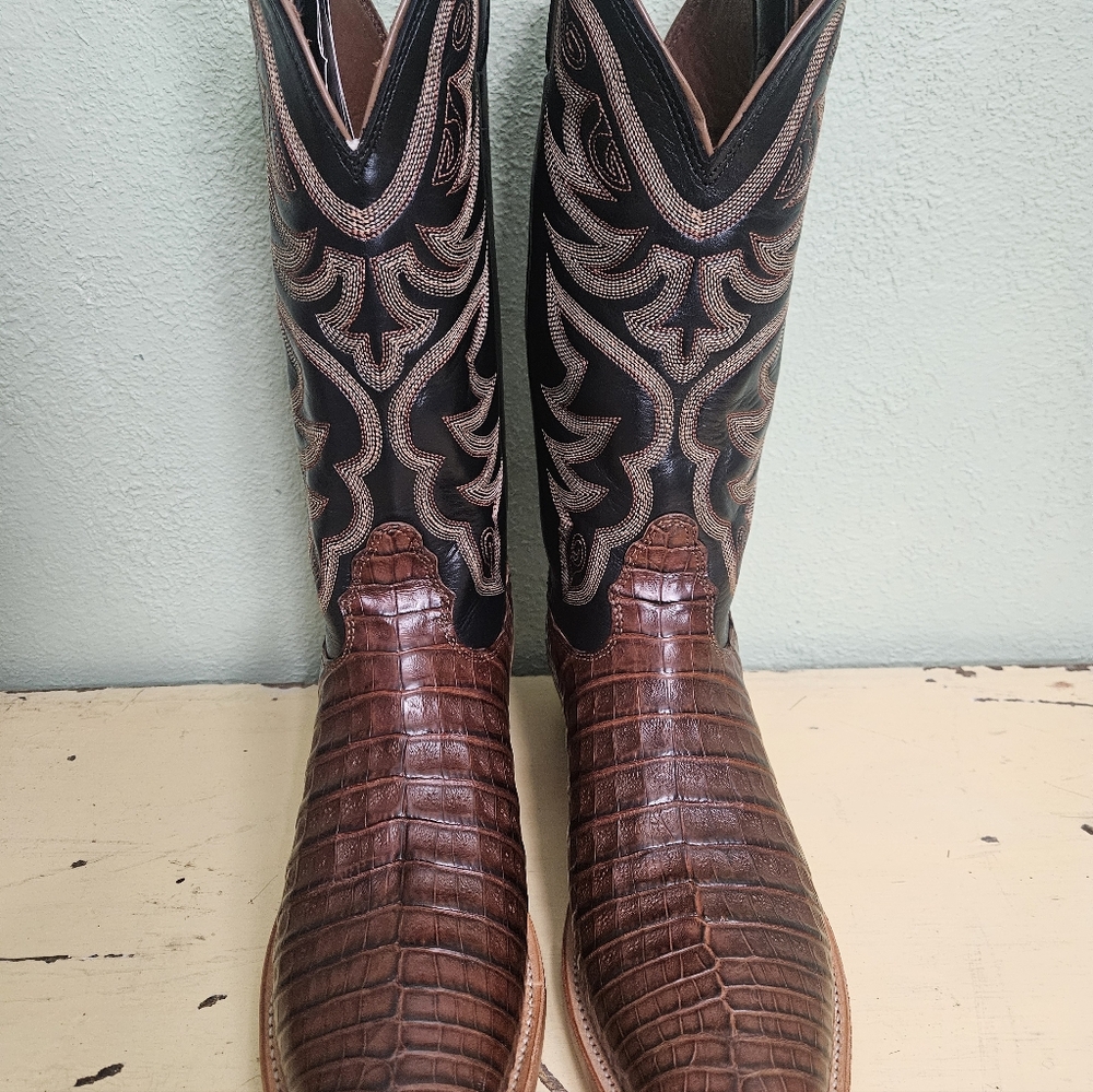 Nocona Legacy Collection Caiman Western Boots - Picture 2 of 14